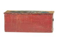 An English Paint Decorated Pine The Renown White-Star Line Blanket Chest