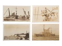 [MILITARIA]. A group of approx. 49 RPPCs of naval, army, and other military-related views.