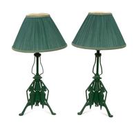 A Pair of Art Deco Cast Iron Table Lamps
