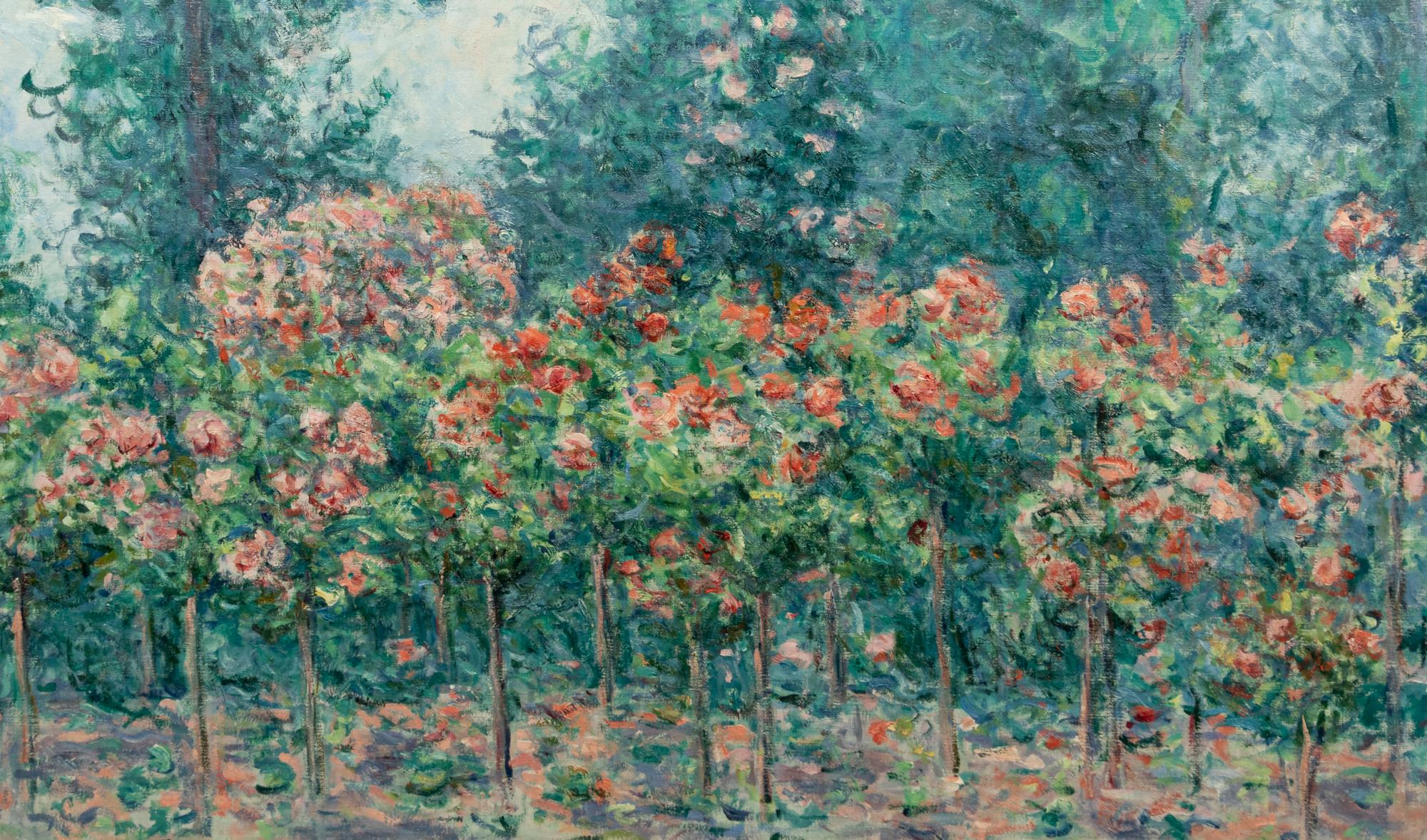Jardin en fleurs (Les rosiers)