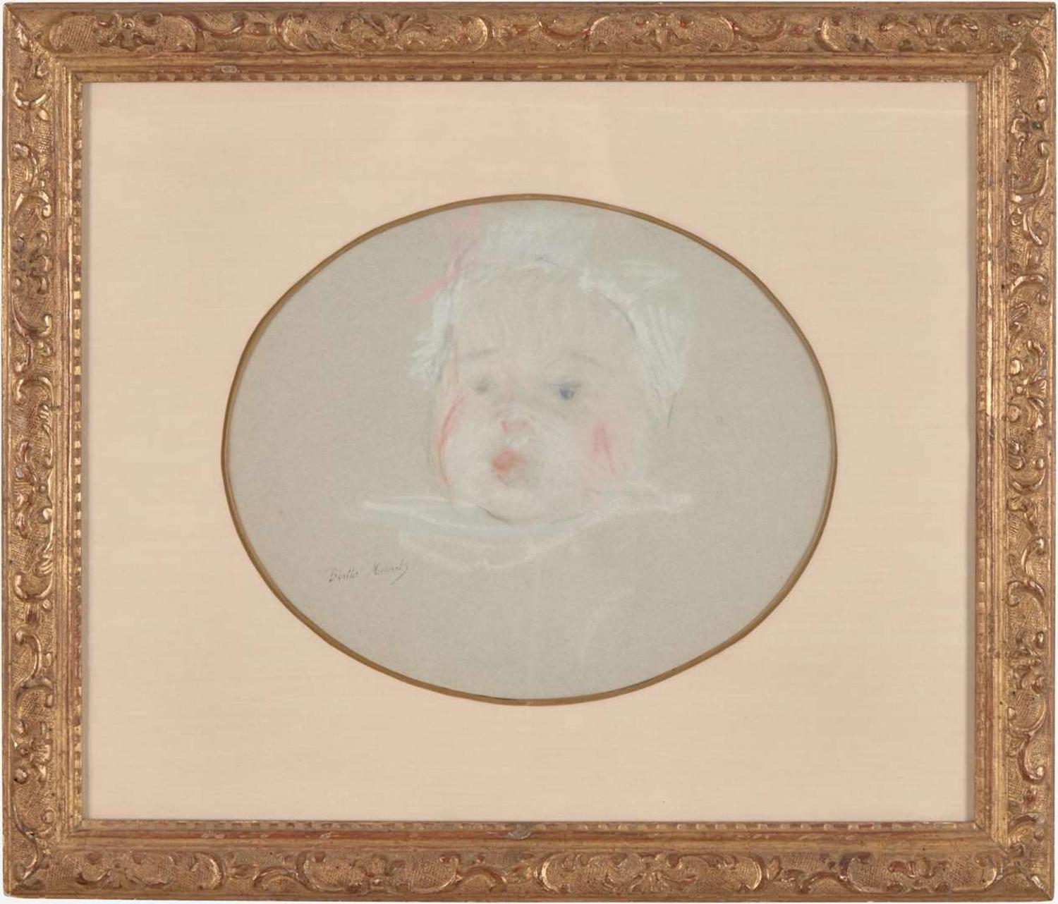 Berthe Morisot (French, 1841–1895) - Tête de Bébé en Bonnet (Head of a Child, the Artist’s daughter, Julie Manet)