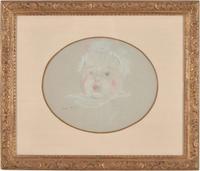 Berthe Morisot (French, 1841–1895) - Tête de Bébé en Bonnet (Head of a Child, the Artist’s daughter, Julie Manet)