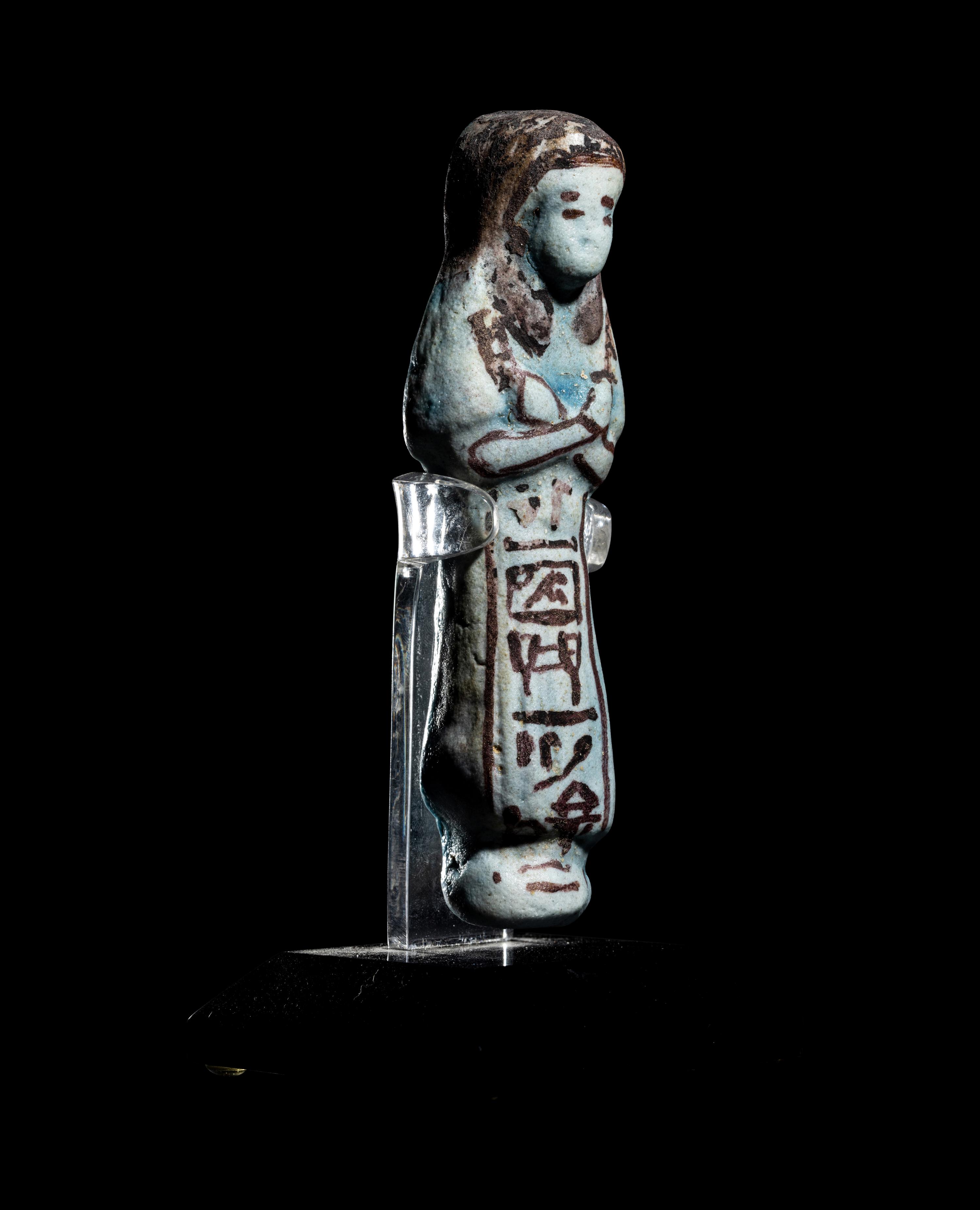 An Egyptian Faience Ushabti of Meritamun