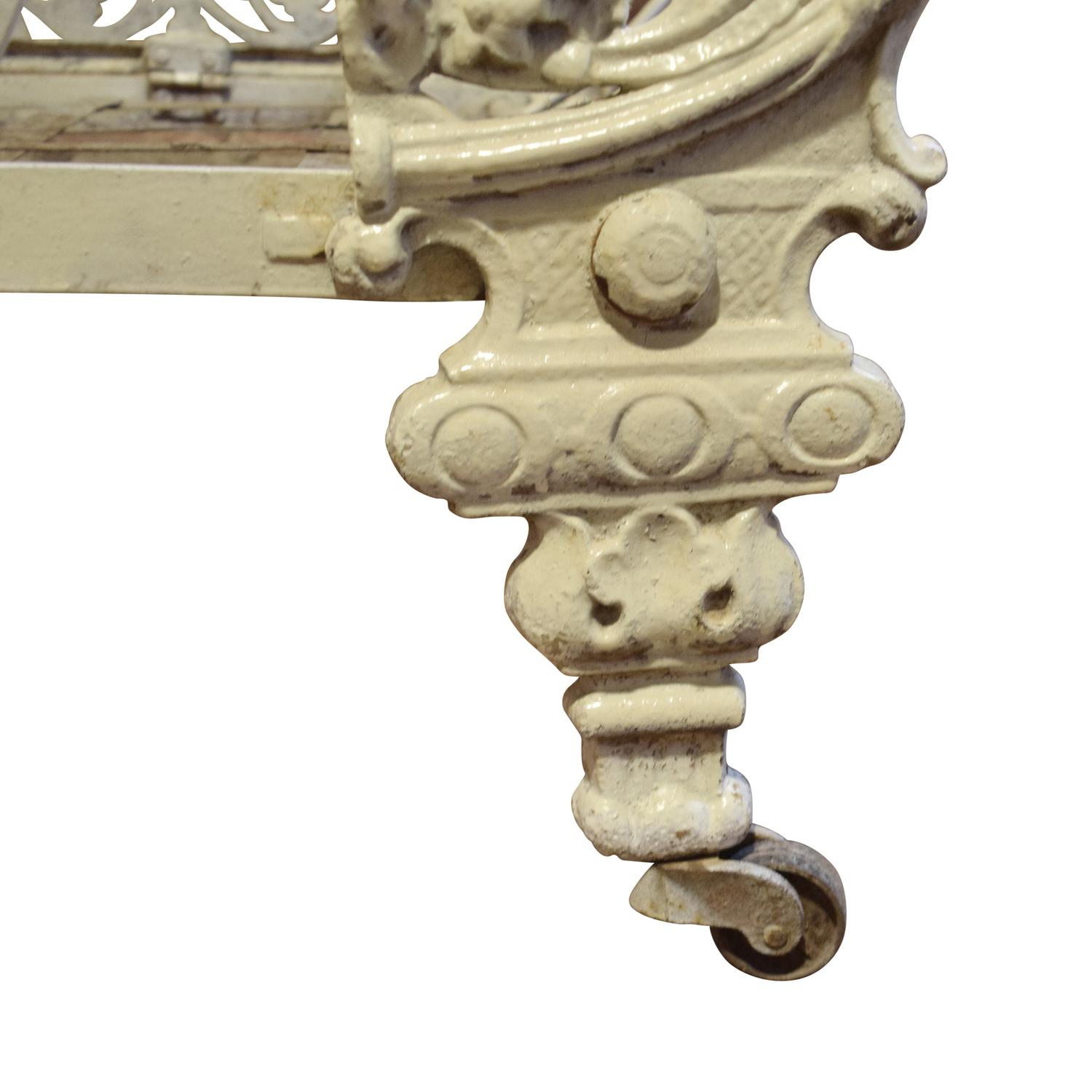 A Cast Iron Child's Bed 46.5" W x 23" D x 30.5" H, — Italy, 19th Century