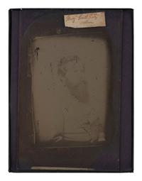 [LEE, Fitzhugh (1835-1905)]. Glass plate negative of General Fitzhugh Lee with period ink identification tag.