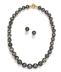 A Collection of 14 Karat Yellow Gold and Cultured Baroque Pearl Jewelry,