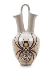 Polychrome Wedding Vase with spider