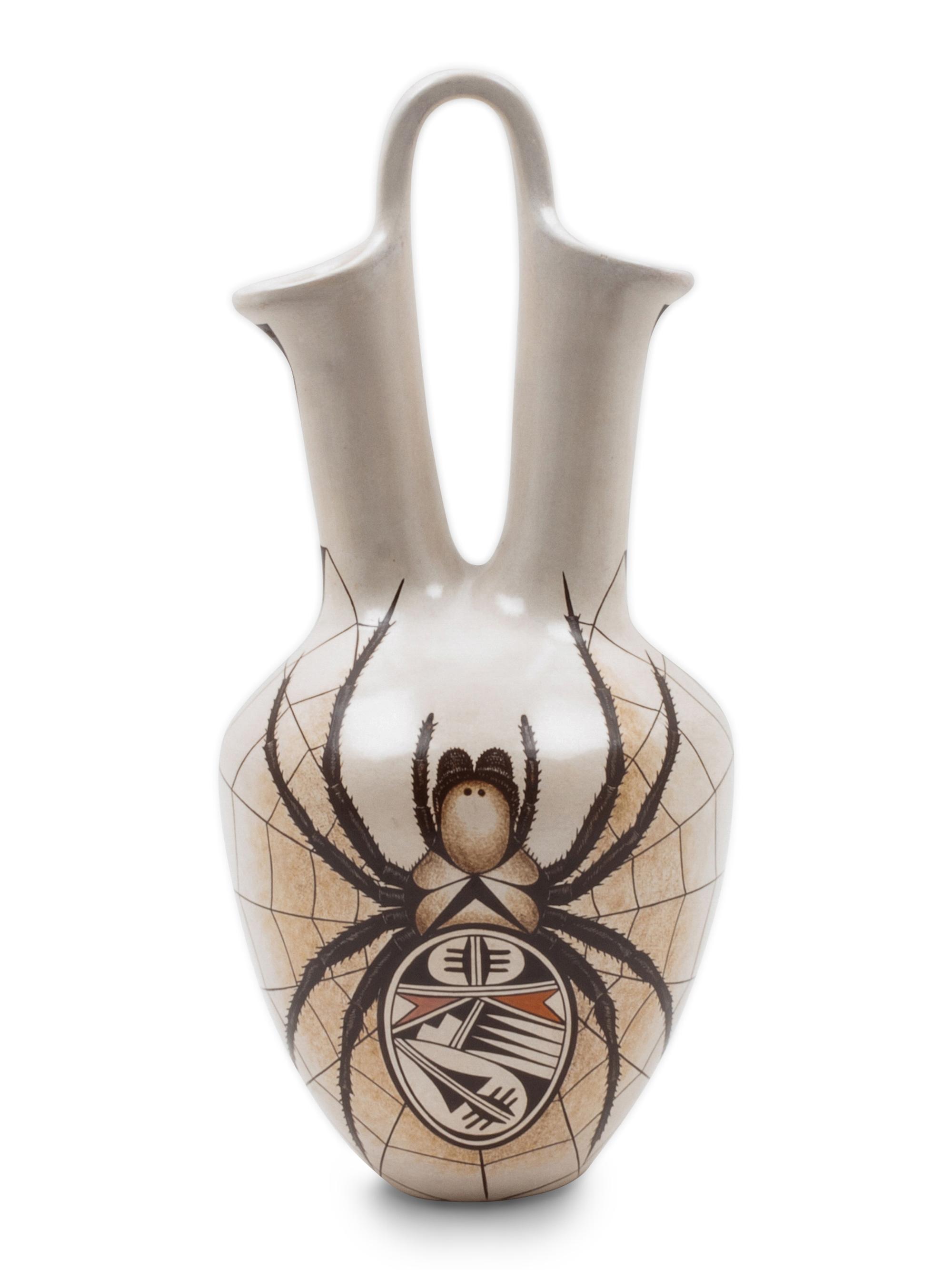 Polychrome Wedding Vase with spider