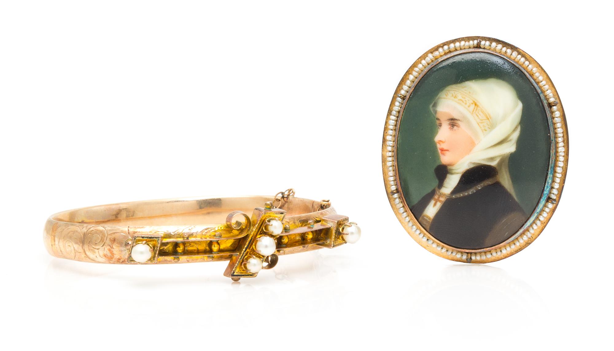 A Collection of Antique Jewelry, 21.80 dwts.