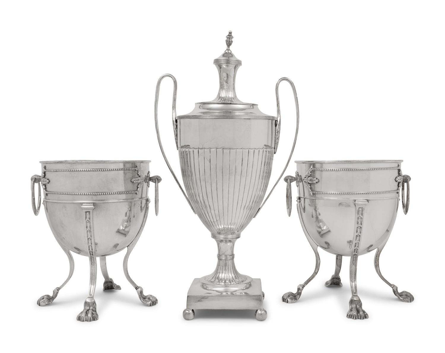 Three Silver-Plate Table Articles