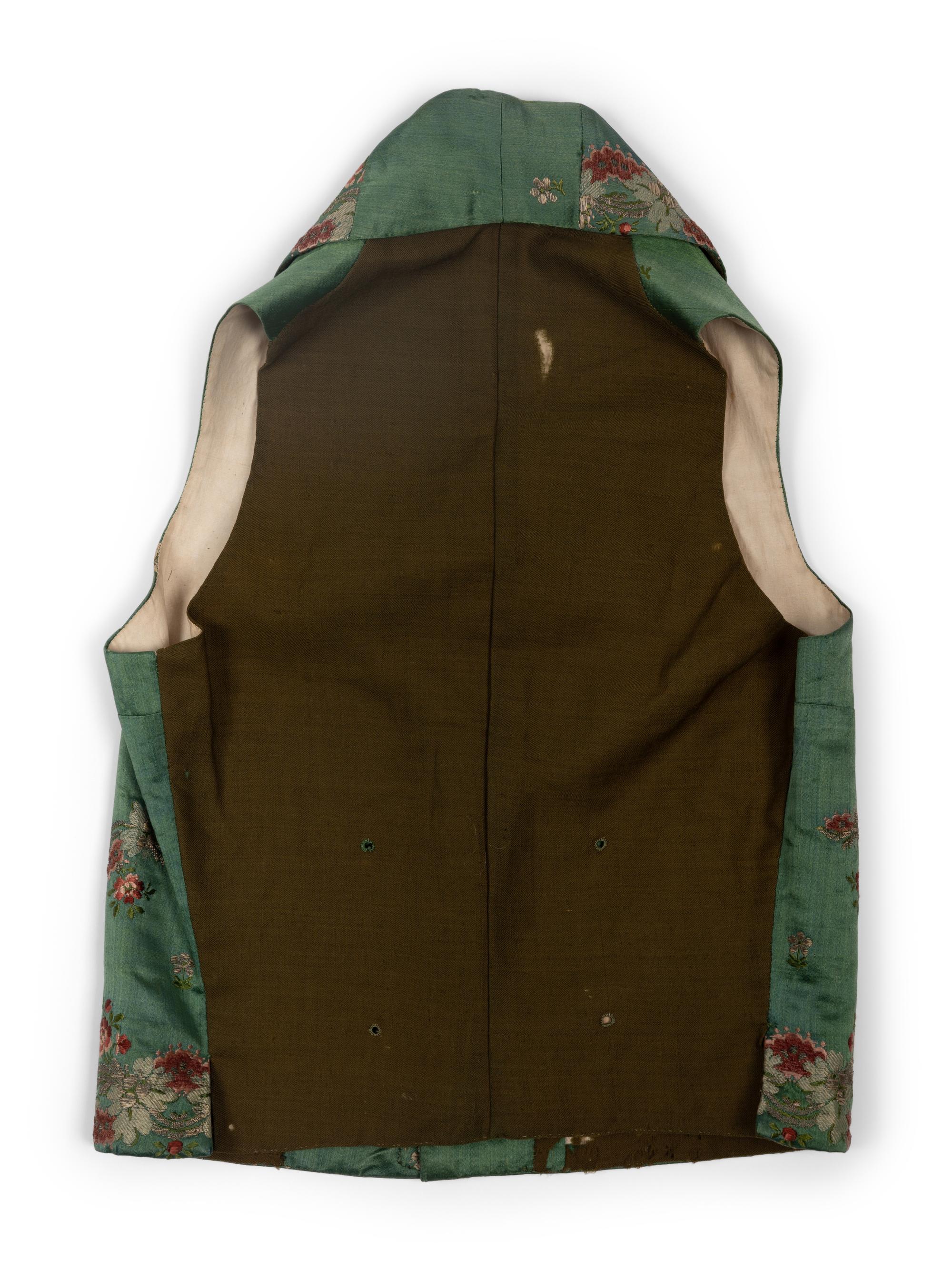 Men's Silk and Silver Brocade Waistcoat, Late 18th - Early 19th Century