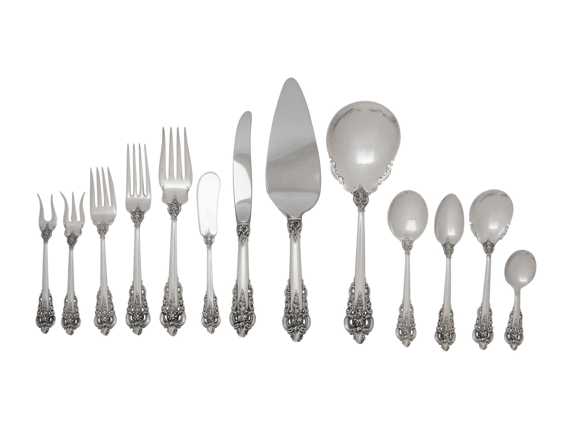 An American Silver Flatware Service