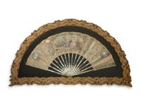 Five French Painted Fans in Giltwood Frames — 18TH/19TH CENTURY