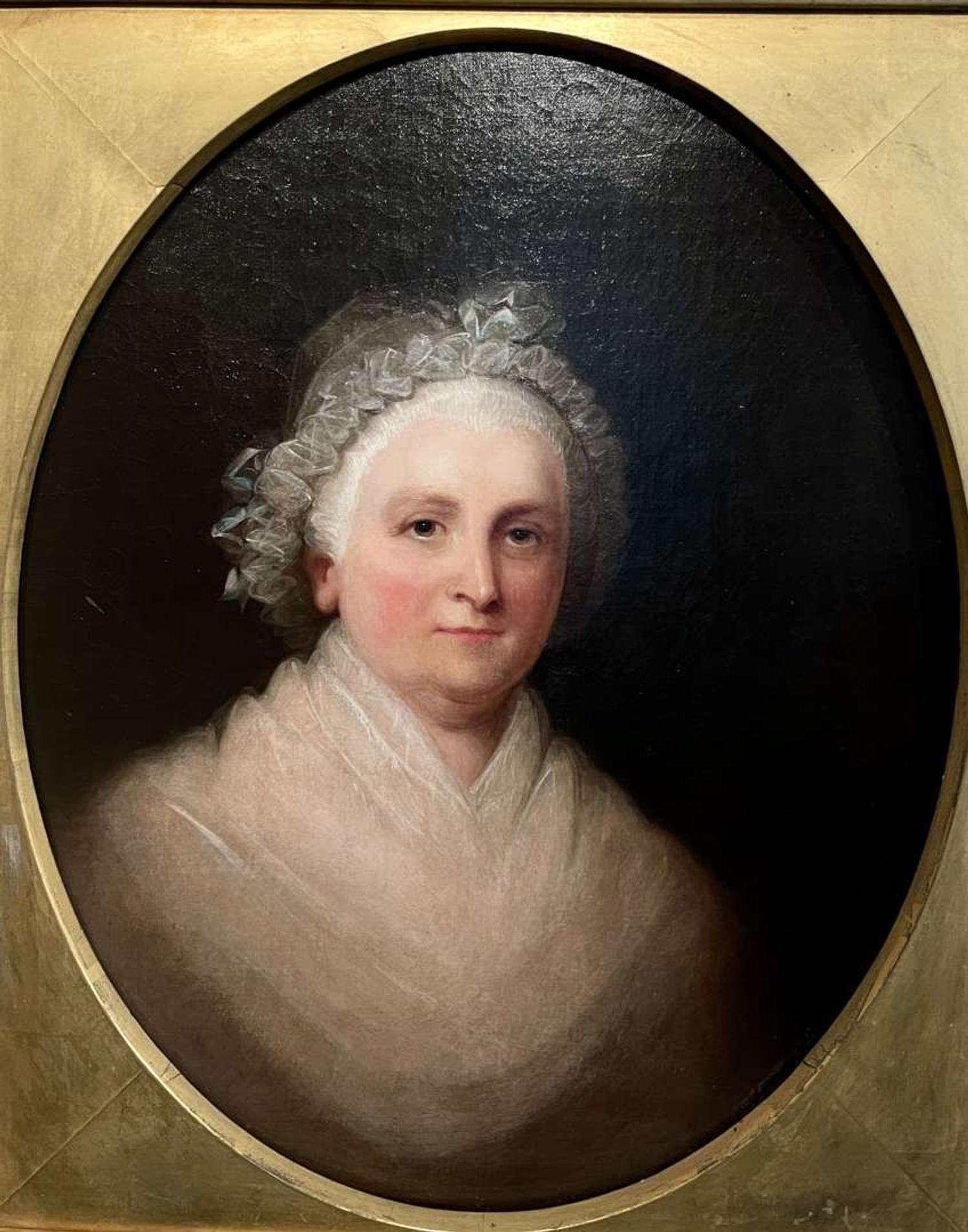 Jane Stuart (American, 1816-1888) Portrait of George and Martha Washington (A Pair) - After originals by Gilbert Stuart