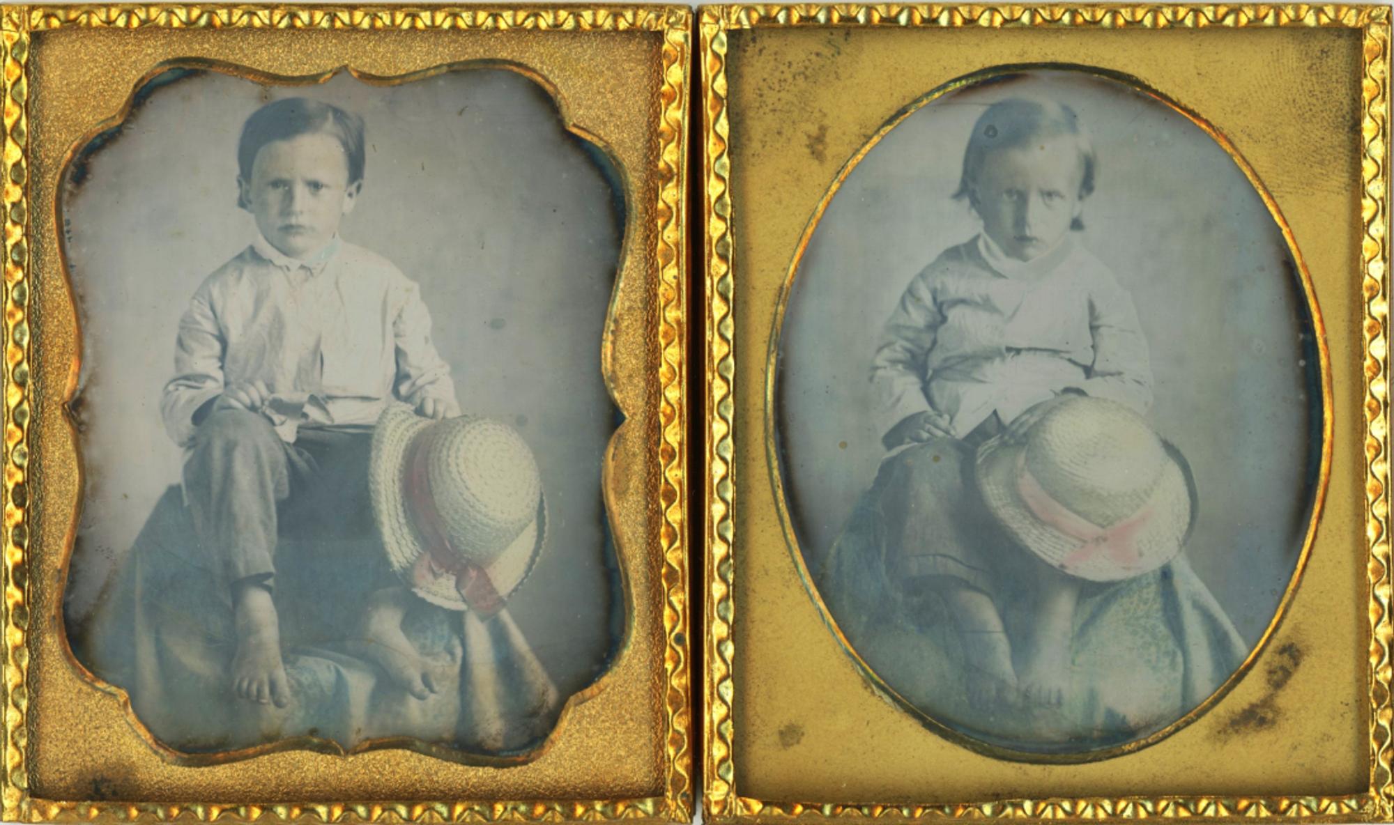 [Daguerreotype] Bare Foot Boys