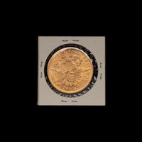 An 1875-S Liberty Head $20 Gold Coin