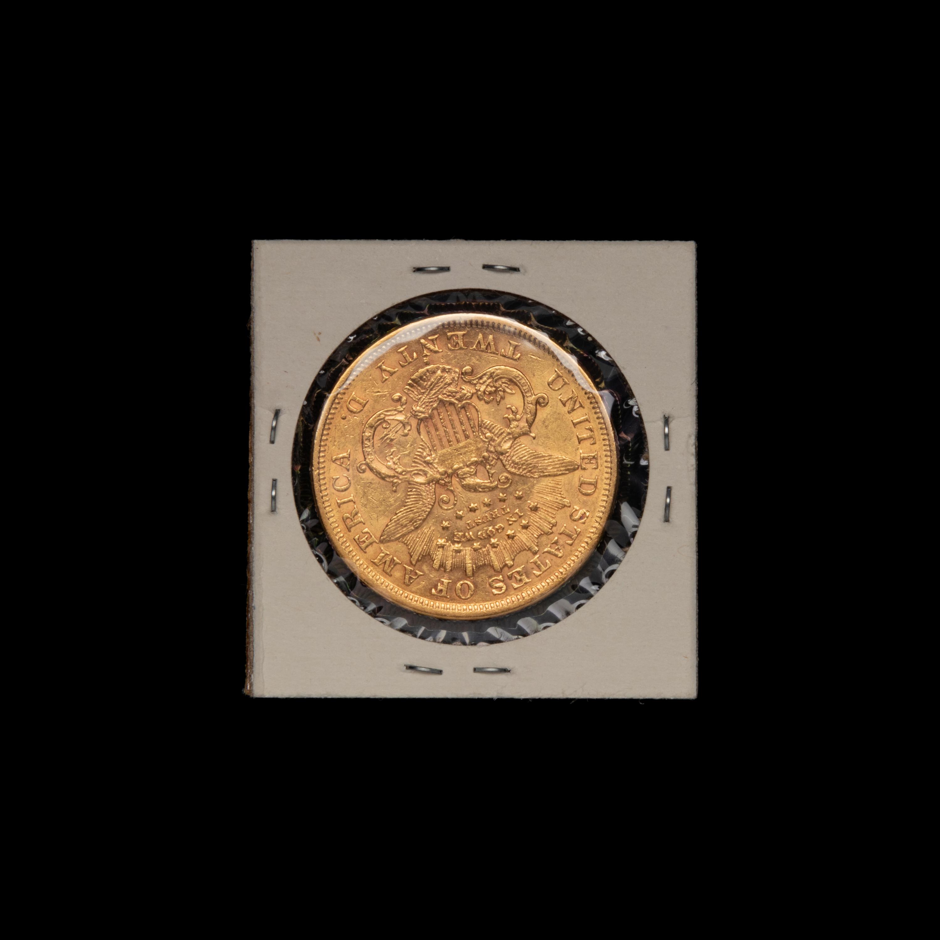 An 1875-S Liberty Head $20 Gold Coin