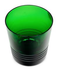 A Set of Fifteen Hermès Attelage Green Glass Tumblers