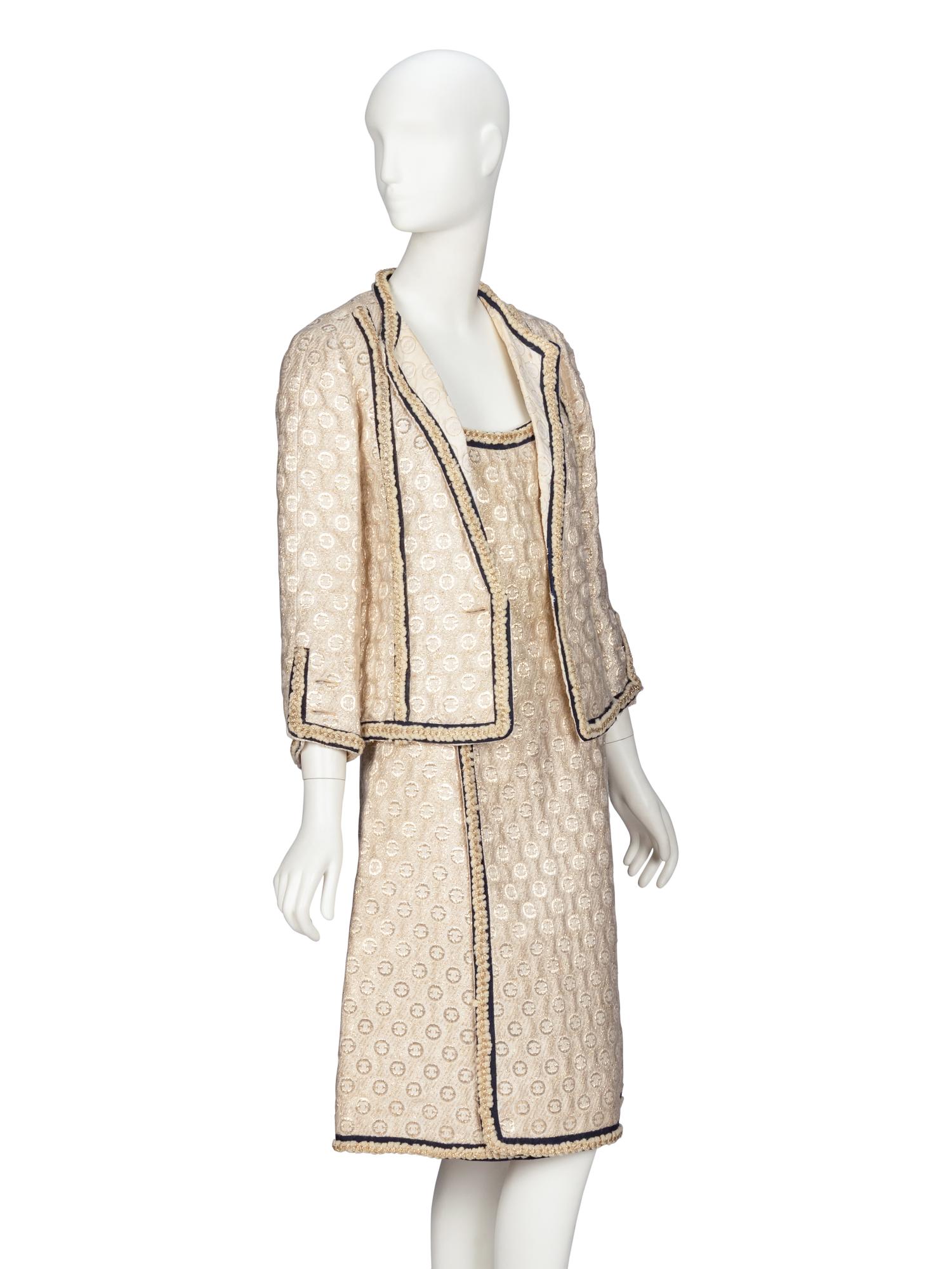 Dress Suit Attributed to Chanel Haute Couture, 1968