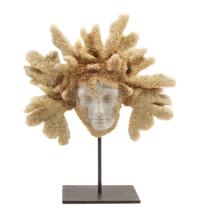 A Coral Mounted Plaster Sculpture Height 19 inches.