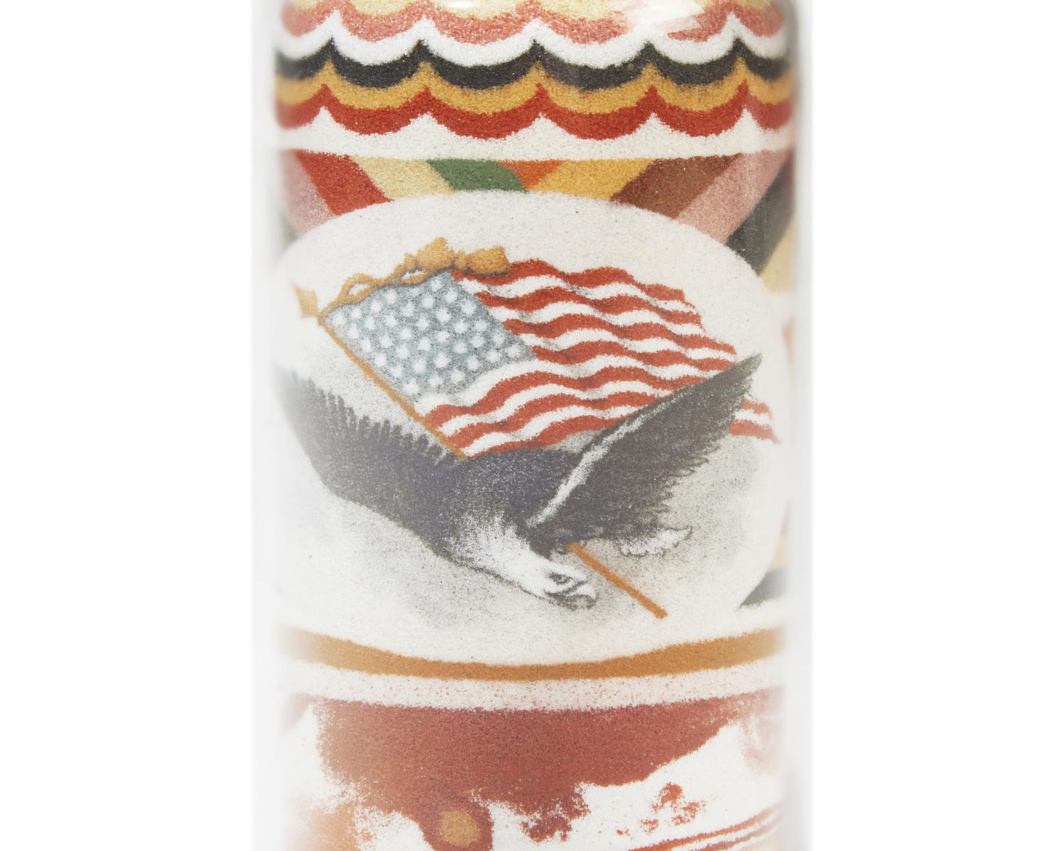 A Sand Art Bottle, Andrew Clemens (1857-1894) McGregor, Iowa, Dated "1889"