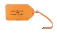 An Hermes Brown Leather Luggage Tag,