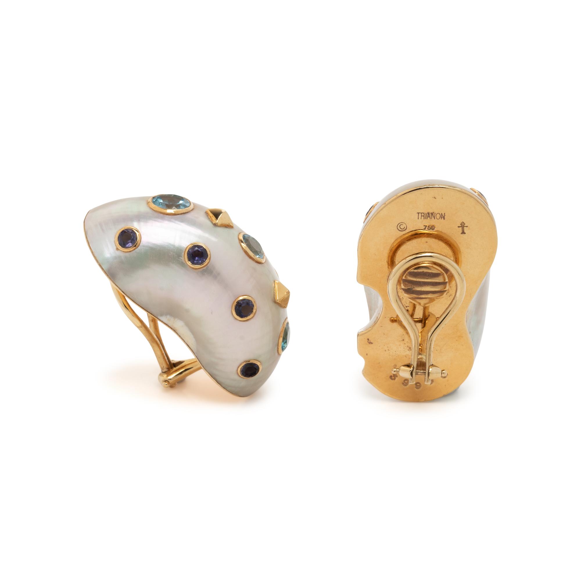 TRIANON, TURBO SHELL AND MULTIGEM EARRINGS