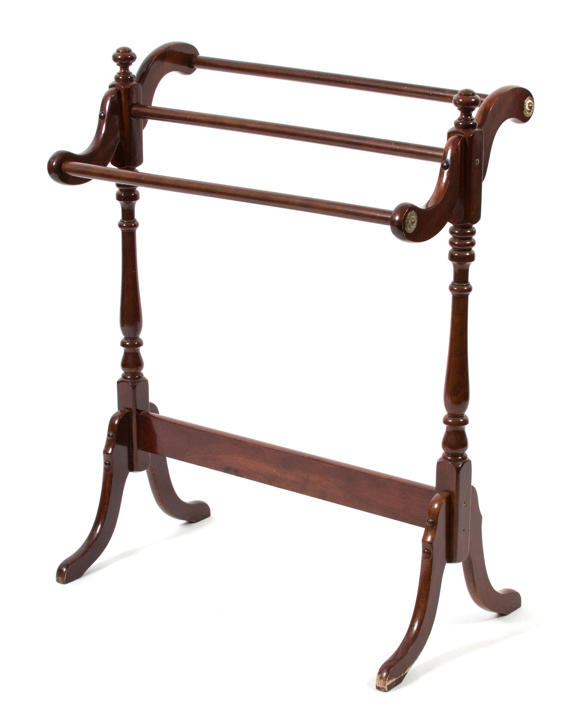 A Regency Style Mahogany Blanket Rack Height 36 inches. — 20TH CENTURY