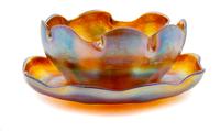 Tiffany Studios, America, Early 20th Century, Bowl and Under Plate
