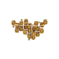 ANDREW GRIMA, CITRINE AND DIAMOND BROOCH