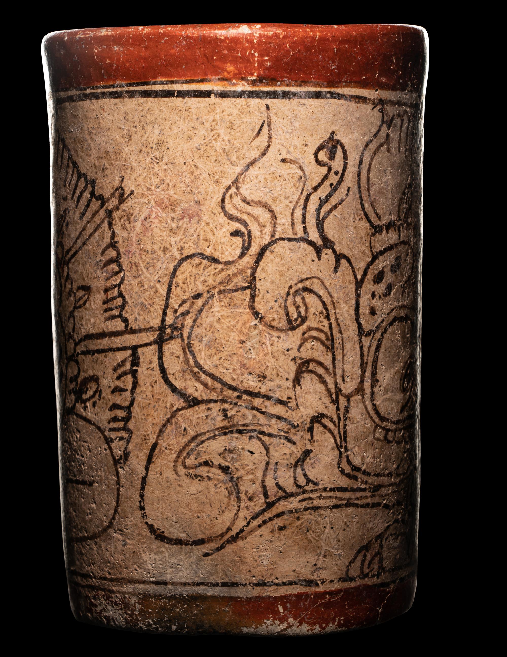 A Maya Codex Style Cylinder Vessel