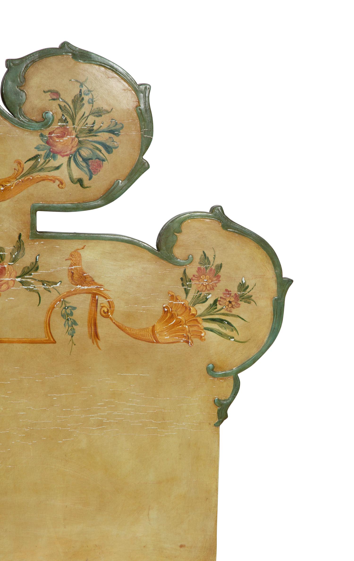 A Pair of Venetian Style Painted Headboards