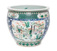 A Chinese Porcelain Fish Bowl Height 18 inches. — 20TH CENTURY