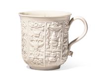 A Staffordshire Salt-Glazed Stoneware Cup