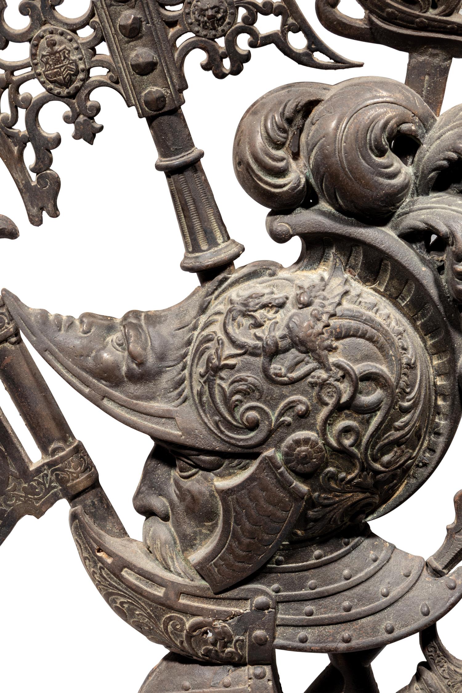 A Cast Iron or Bronze Armor Trophy Ornament