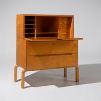 Alvar Aalto (Finnish, 1898–1976) — Drop-front Desk, model 802, c. 1950 for Artek, Finland
