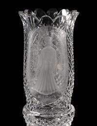 Three Thomas Cooke for Waterford Cut Glass Vases