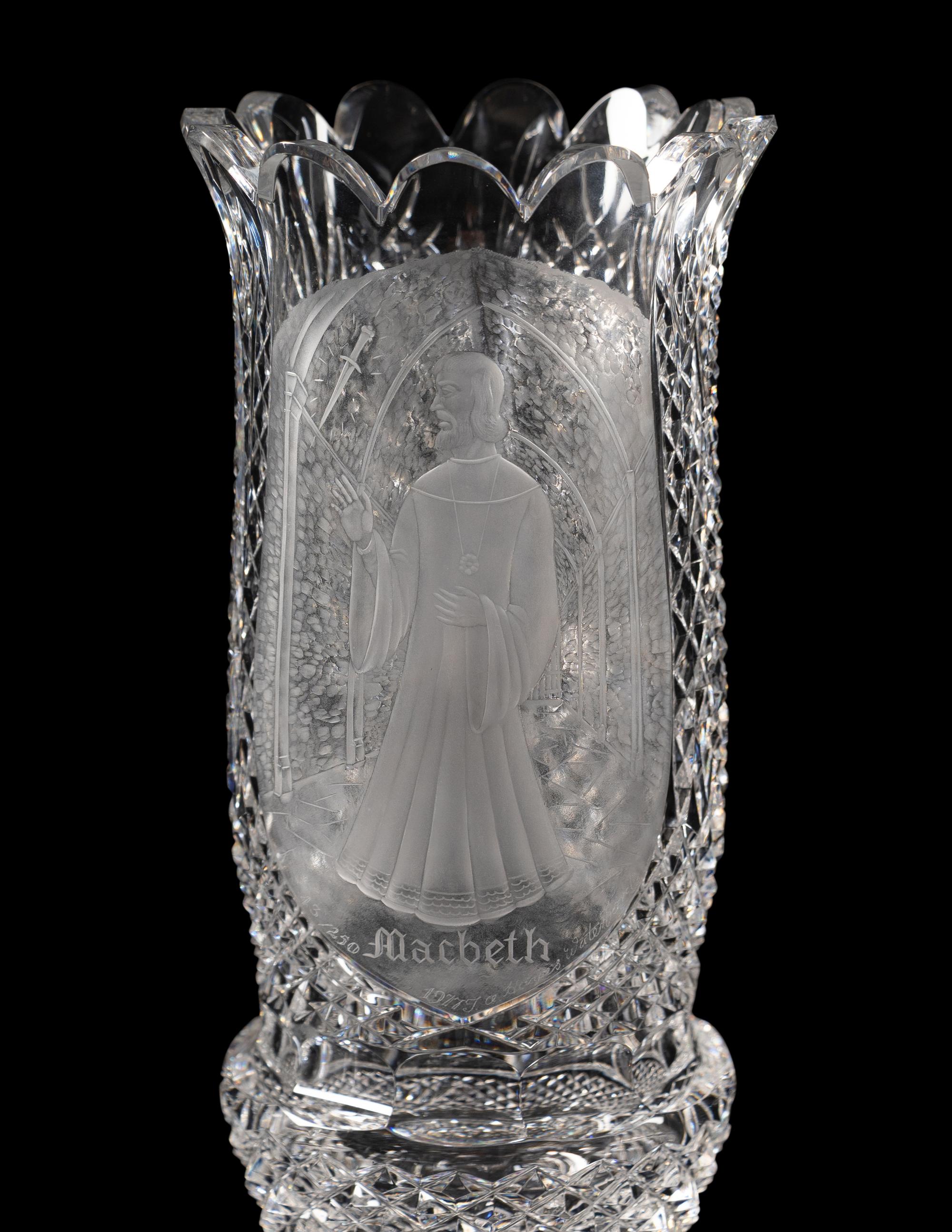 Three Thomas Cooke for Waterford Cut Glass Vases