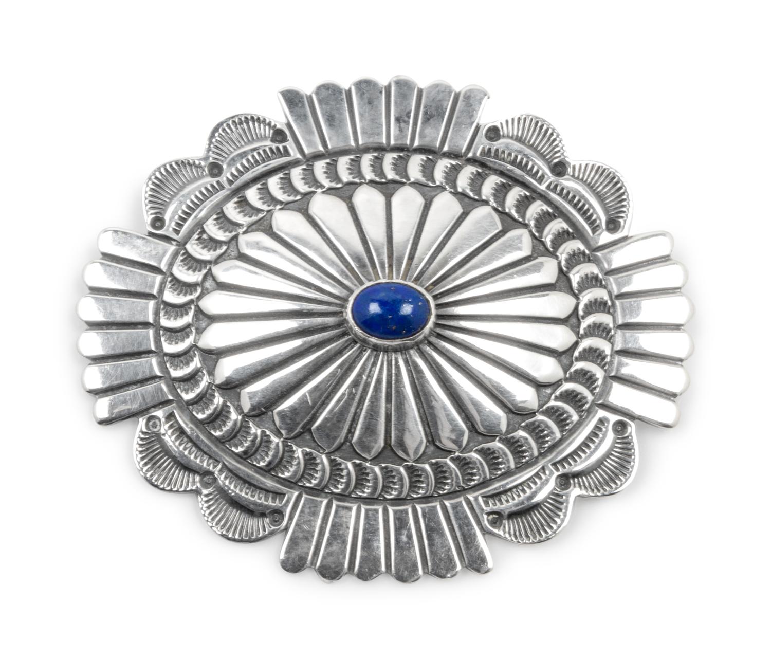 Silver and Lapis Lazuli Pin