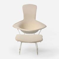 Harry Bertoia (American, 1915-1978) "Bird" Lounge Chair and Ottoman, Knoll Associates, USA, designed 1952, the present lot circa 1960s