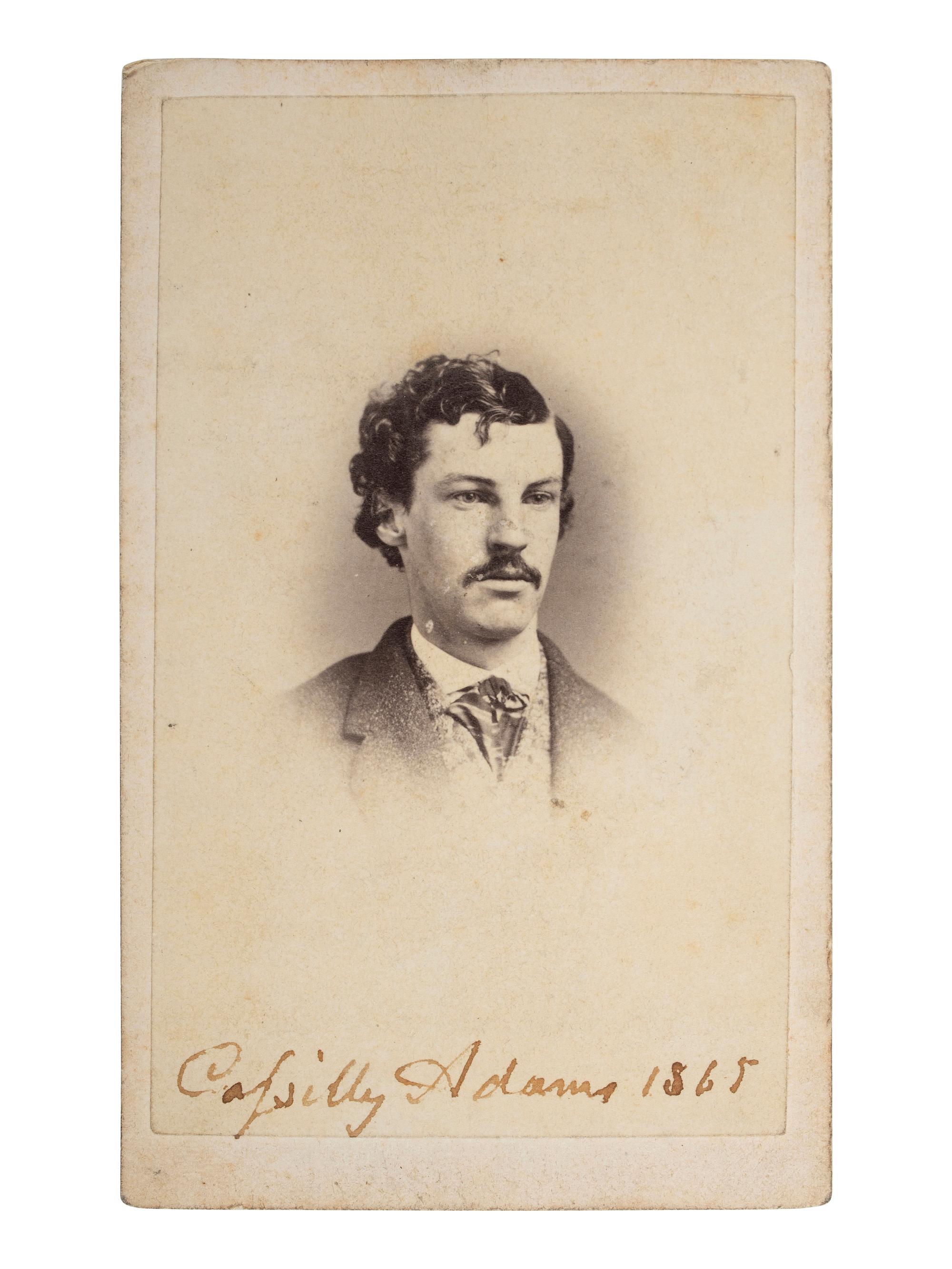 [ARTISTS]. M'CORD, D. A., photog. CDV of Cassilly Adams, painter of Custer's Last Fight .