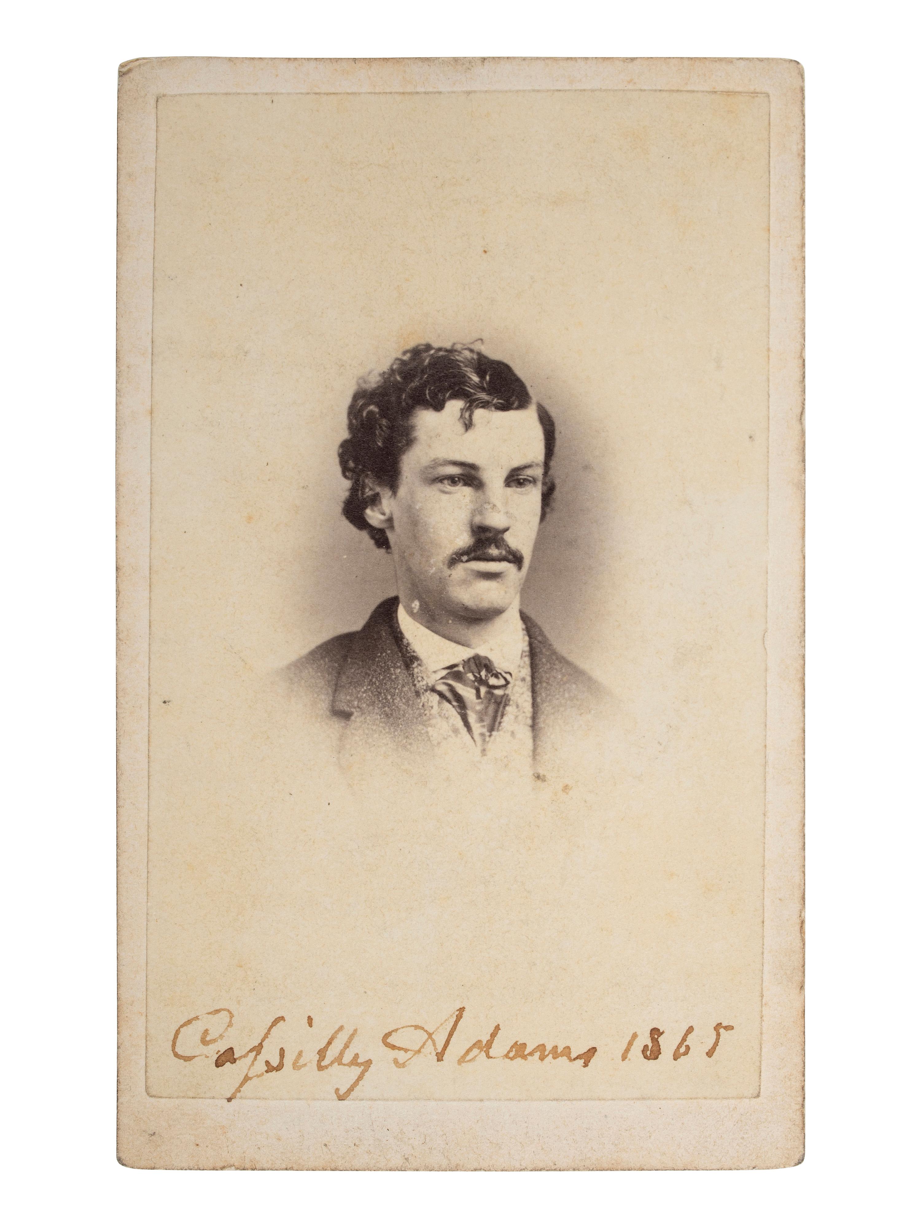 [ARTISTS]. M'CORD, D. A., photog. CDV of Cassilly Adams, painter of Custer's Last Fight .