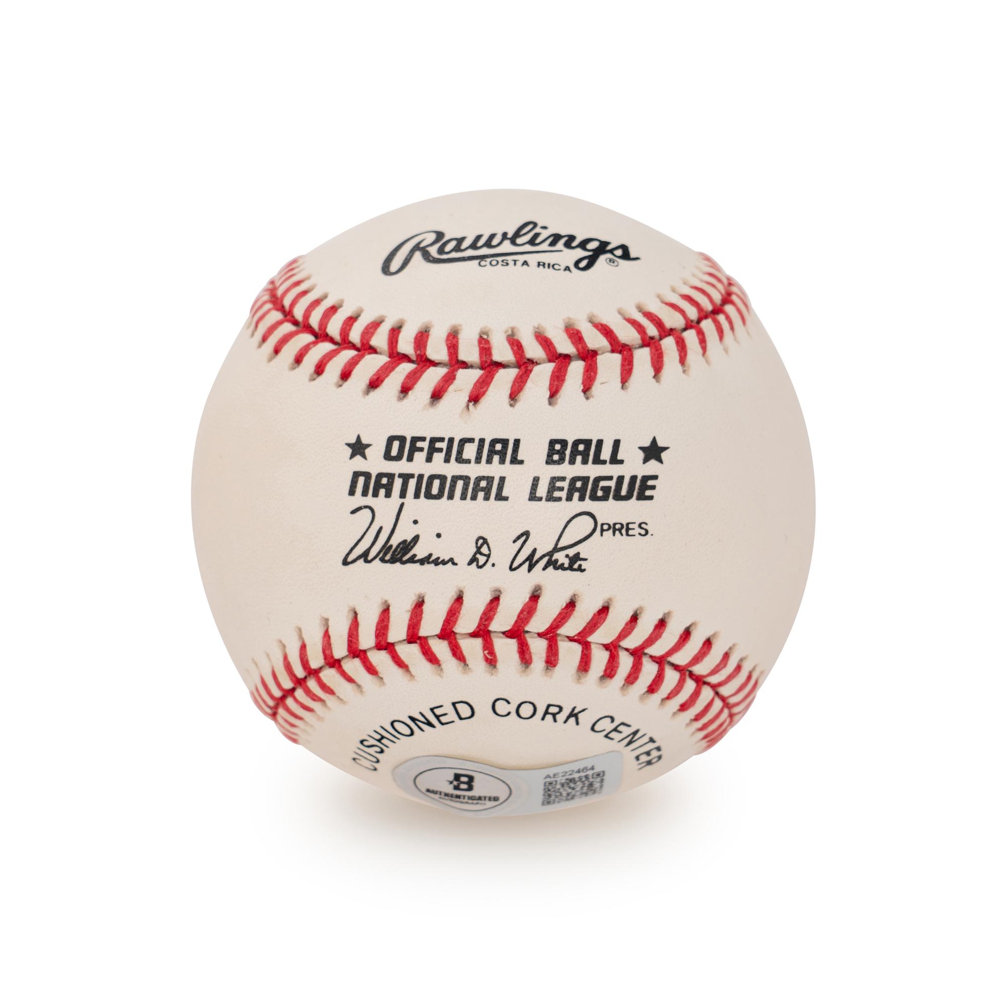 A Hank Aaron Single Signed Autograph Baseball (Beckett Authentication Services)
