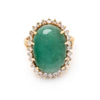 EMERALD AND DIAMOND RING