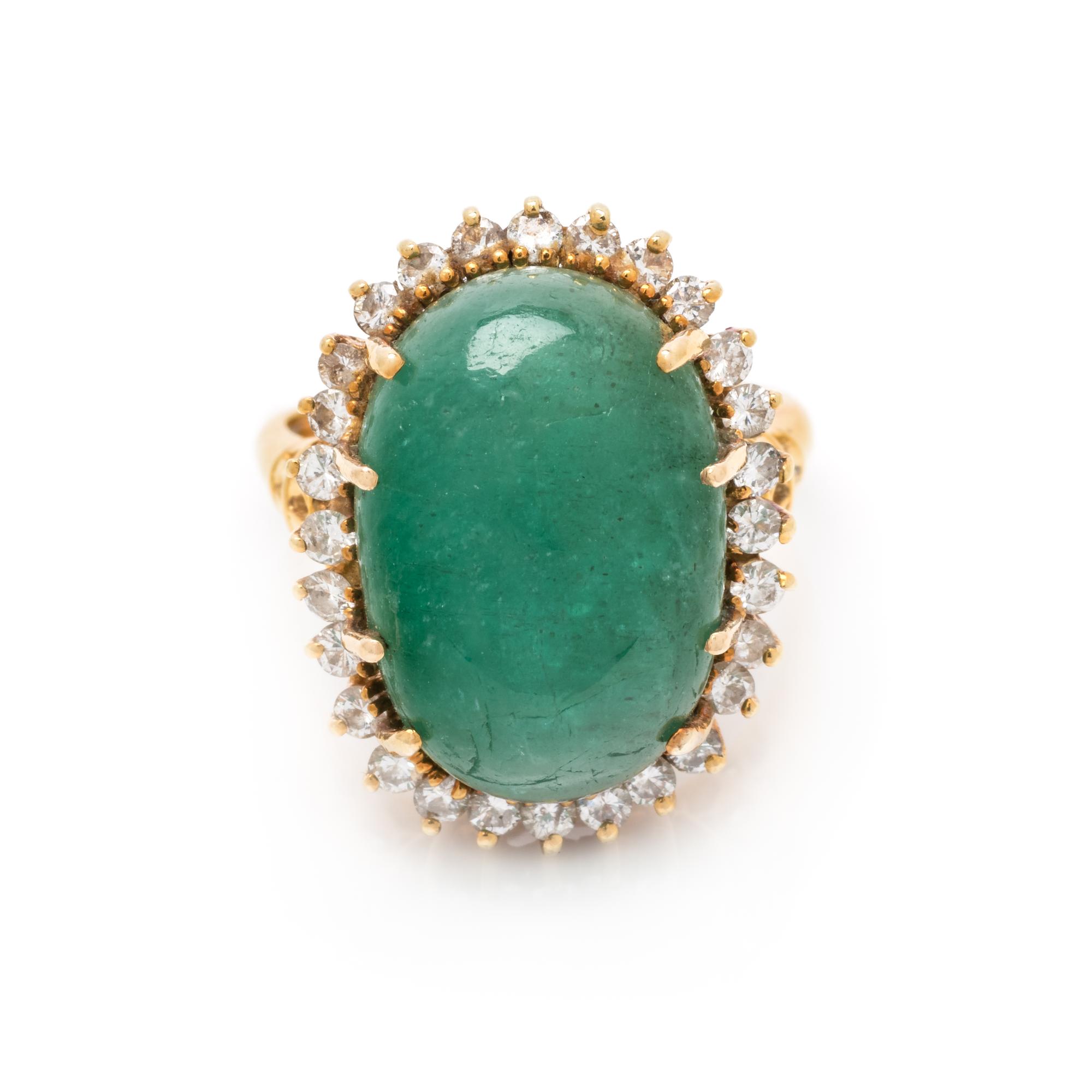 EMERALD AND DIAMOND RING