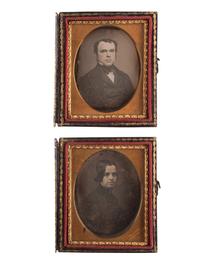 [EARLY PHOTOGRAPHY]. REES, Charles Richard (1825-1914), photographer. Ninth plate daguerreotypes featuring John W. Draper and his wife. New York, New York.