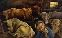 Albert Birkle (German, 1900-1986) — Francis in the Stable (Franziskus im Stall), 1927