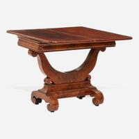 A John C. Calhoun (1782-1850) associated Classical mahogany games table circa 1840