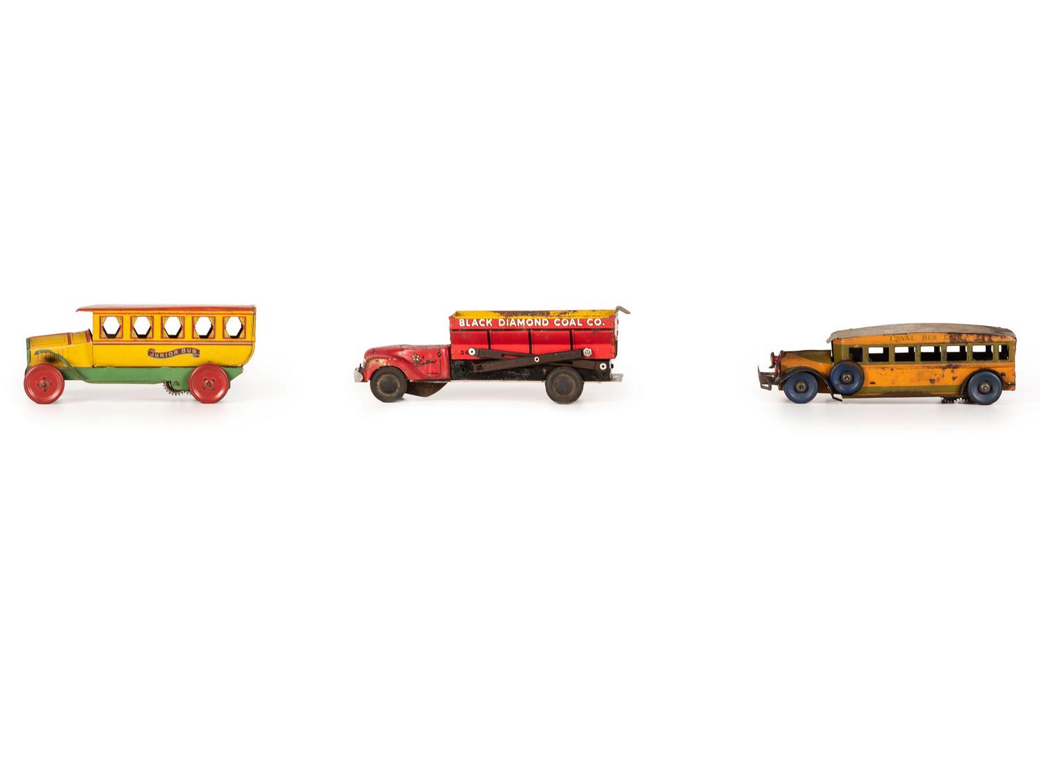 Five Tin Lithograph Vehicles