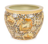 An Enameled Porcelain Jardiniere